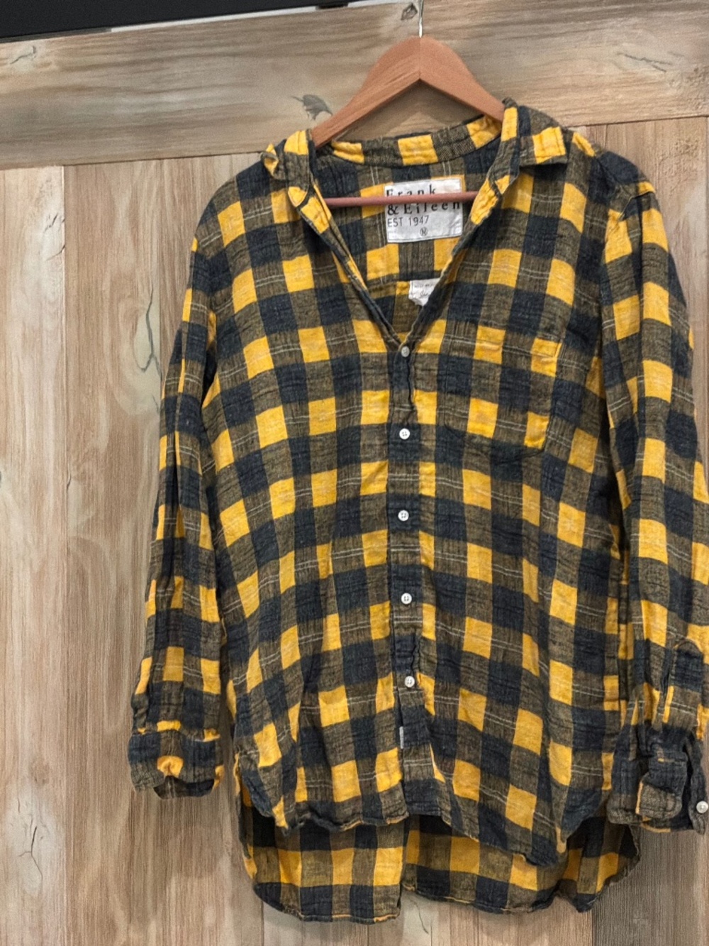 Frank & Eileen linen/flannel Joedy button up Medium Excellent